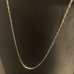 20 inch and silver necklace, 9.25