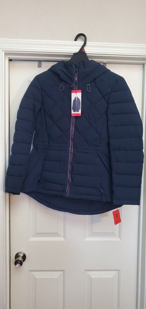 Tommy Hilfiger Womens Navy Hooded Jacket Medium *NEW*
