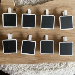 Square Chalkboard Clips (8)
