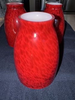 Red Swirled Glass Pendant Lamp Shade Covers