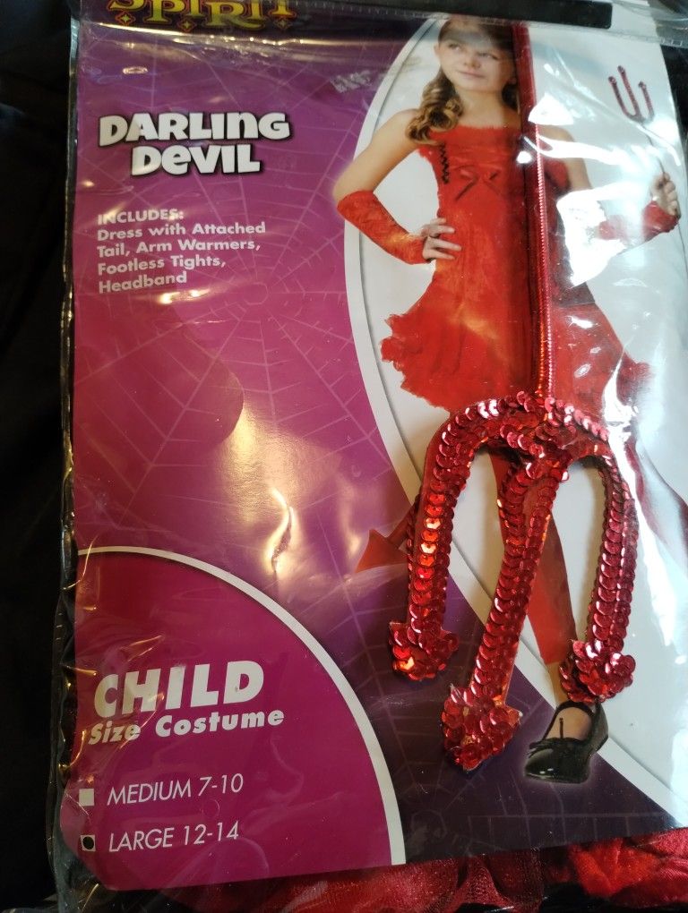 Darling Devil costume child size large 10-12