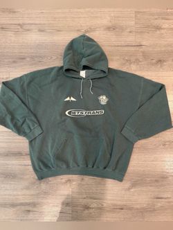 Dark Green Distressed iets frans… Embroidered Sports Logo Hoodie Sweatshirt Men’s Size XXL