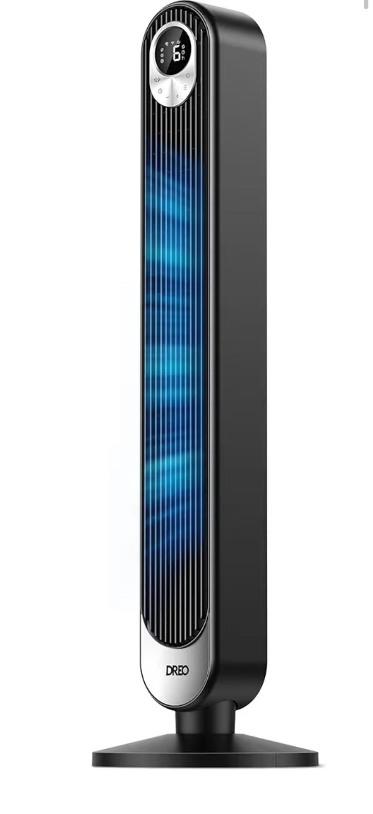 Dreo Black Tower Fan With 6 Wind Speeds available For Immediate Sale