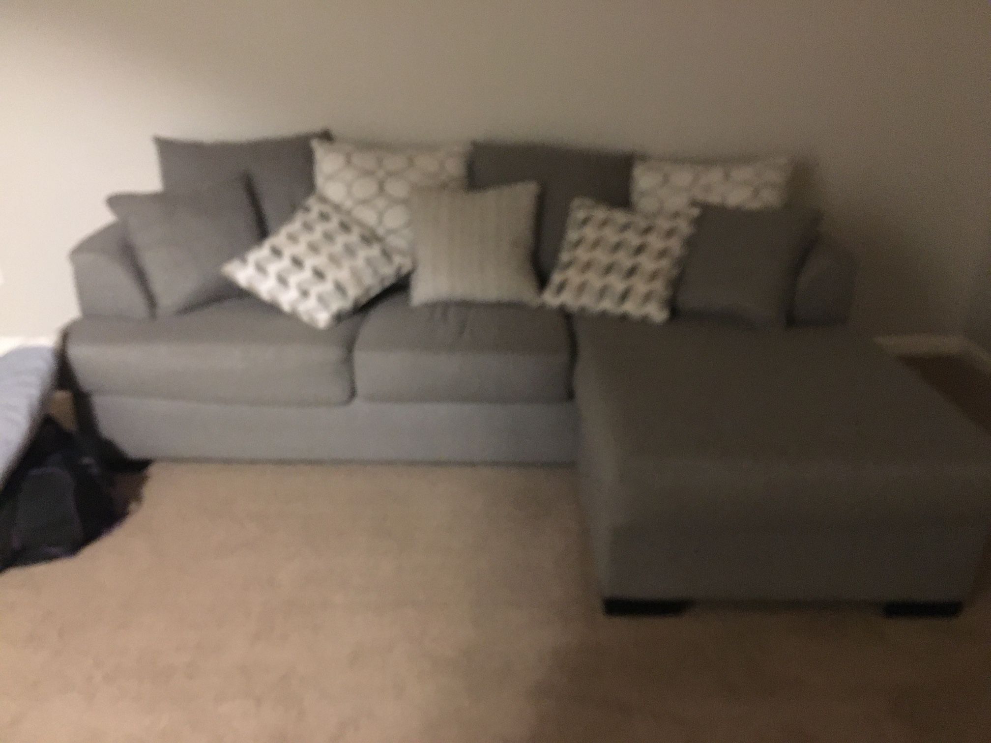 Sectional Couch With Pillow
