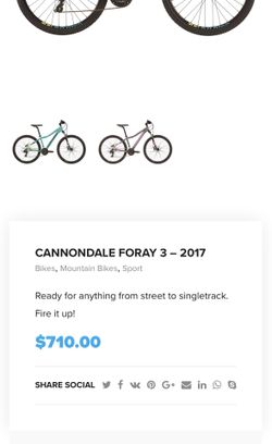Cannondale foray 3 2017 for Sale in Lakewood WA OfferUp