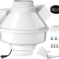 Dryer Booster Fan Auto On/Off Pressure Sensor-4” DBF 110 Inline Dryer #3666MT5