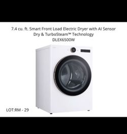 🧺 LG 7.4 cu. ft. Smart Electric Dryer w/ TurboSteam - New