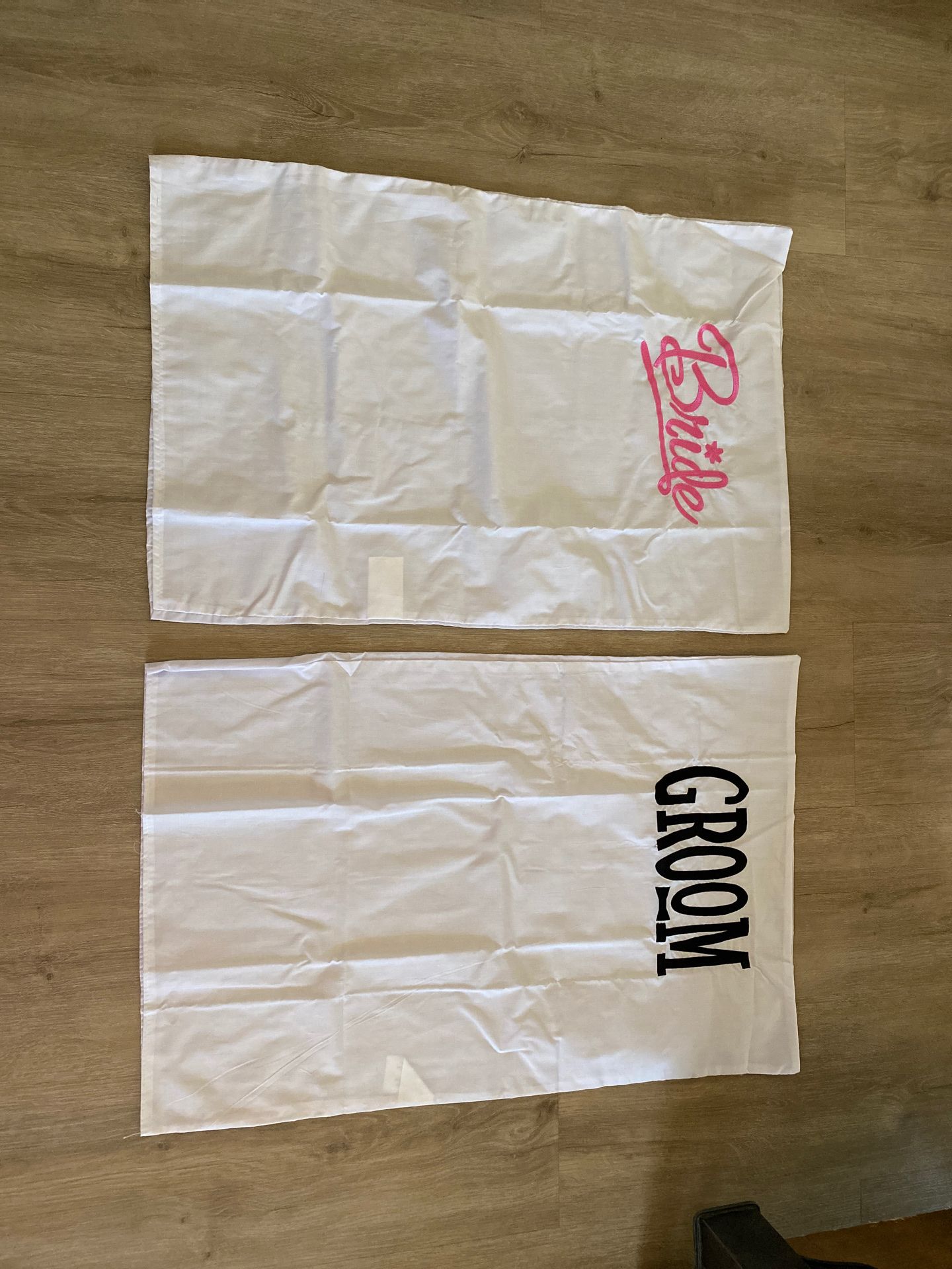 Brand new Bride and Groom pillow cases