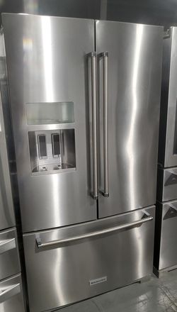 KitchenAid 3 Door Stainless Steel Refrigerator Fridge
