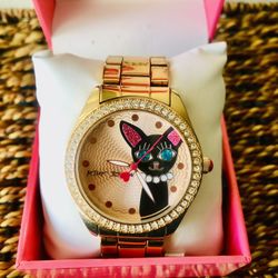 Betsey Johnson Black Cat Watch | Color: Gold. In Original Box. 