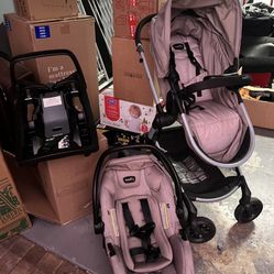 Evenflo Travel System with LiteMax Infant Car Seat with Anti-Rebound Bar. 