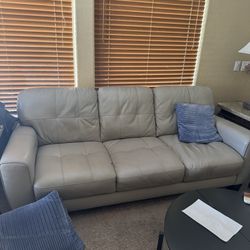 Leather Sectional Couch, With Love Seat 