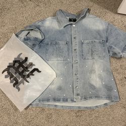 Denim Mixed Emotions Button Ip