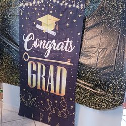 Graduation Backdrop, Tablecloth,  Centerpieces