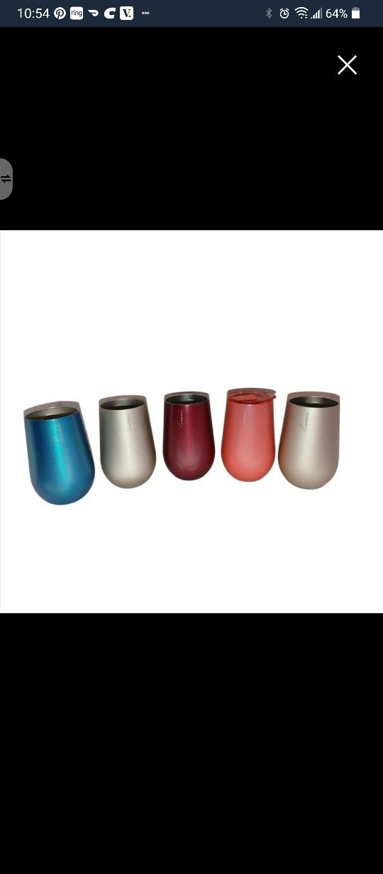 Rabbit Wine Tumbler Stainless Steel 12oz Set x5