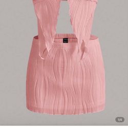 SHEIN ICON Two Piece Twist Front Asymmetrical Hem Crop Tube Top & Bodycon Skirt brand new with tags