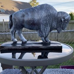 The Old Gray Buffalo Statue