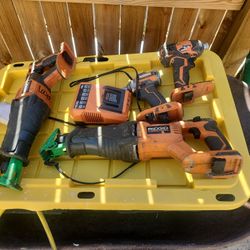 Ridgid 2 Impacts, 2 Sawzall And 18 V Charger!