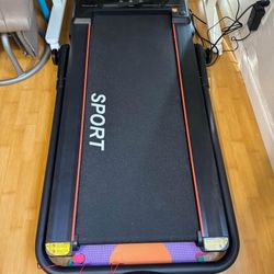 Walking Pad Treadmill w   Remote and Rails