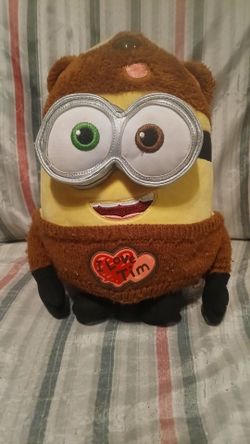 Minion Bob Plush Toy in Bear Costume