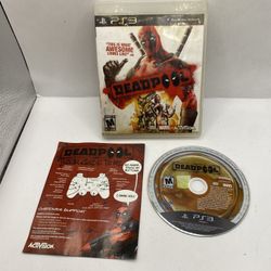 Deadpool PlayStation 3 PS3 Complete In Box CIB Tested Working W/Manual Marvel