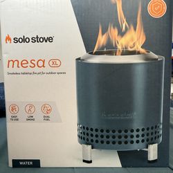Solo Stove Mesa XL Smokeless Portable Tabletop Fire Pit Outdoor Camping  - Water Blue