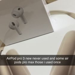 Air Pods Pro 3 And Air Pods Pro Max Starlight 