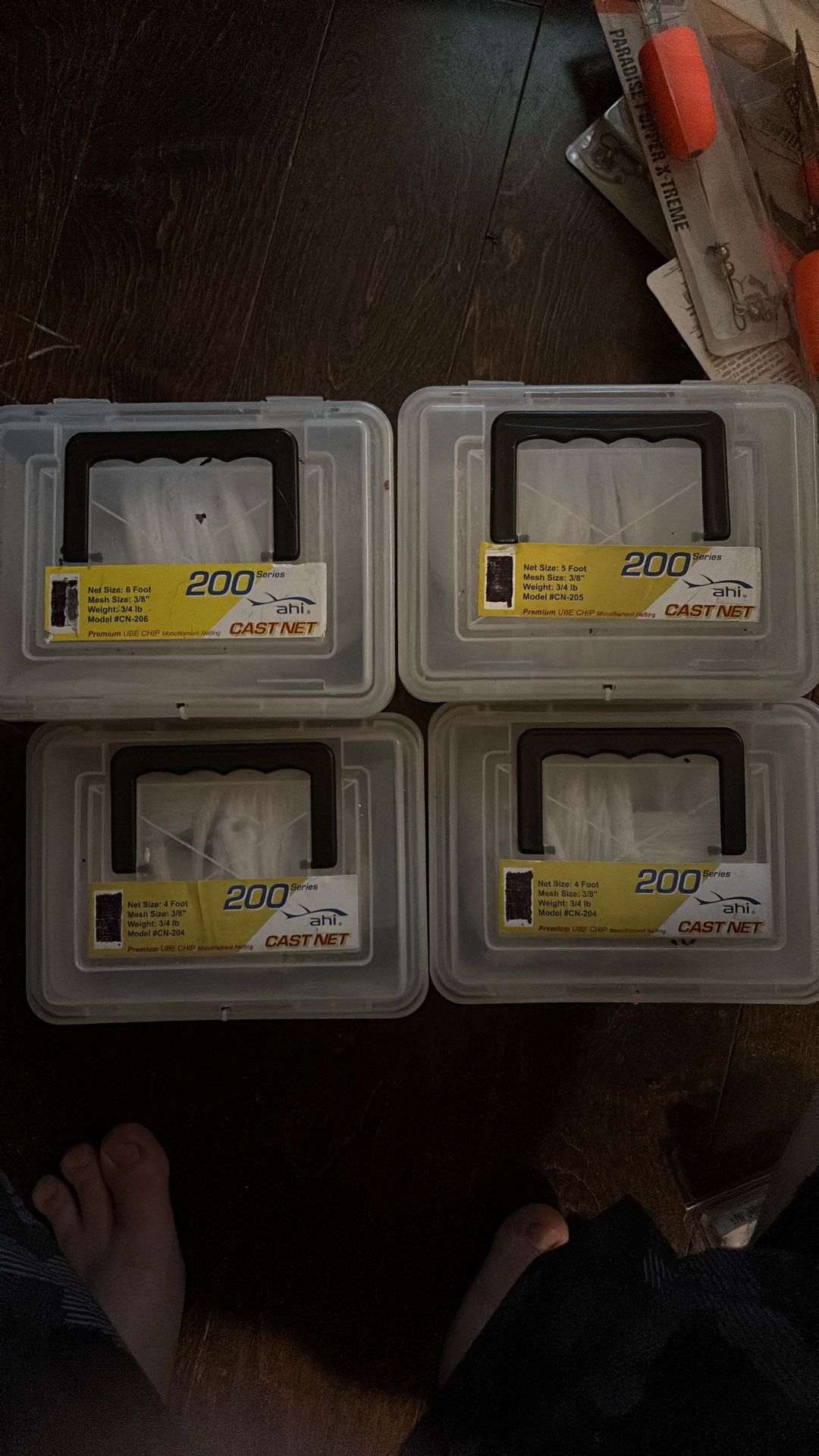 Cast Net Lot Ahi 200 Series 6’ 5’ 4’ 3’ Plus Bones