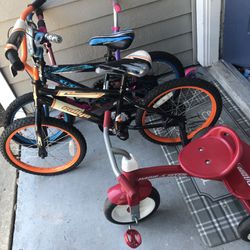 Kids Scooters, Bikes, Tricycle