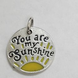 James Avery Enamel "You Are My Sunshine" silver Charm