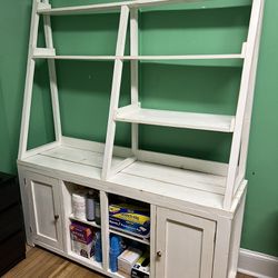 White Multi-Use Bookshelf/Cabinet