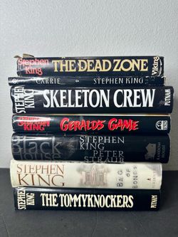 Stephen King 7 Book Lot Hardcover Skeleton Crew Dead Zone Black House Carrie