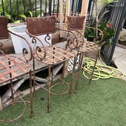 4 Custom Metal Stools