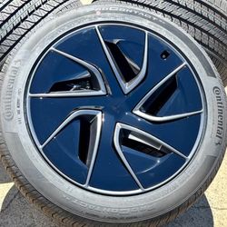  4x NEW 2026 Tesla Model S 2026 19" Wheels Rims Magnetite Continental A/S 100%