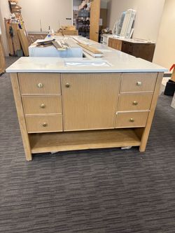 49” Bathroom vanity in wood color