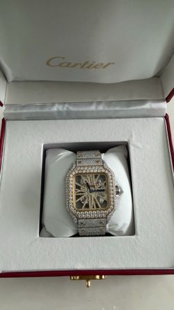 White and gold Cartier skeleton