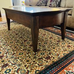 Artisan Russet CBC Brown Pine Wood Modern Coffee Table