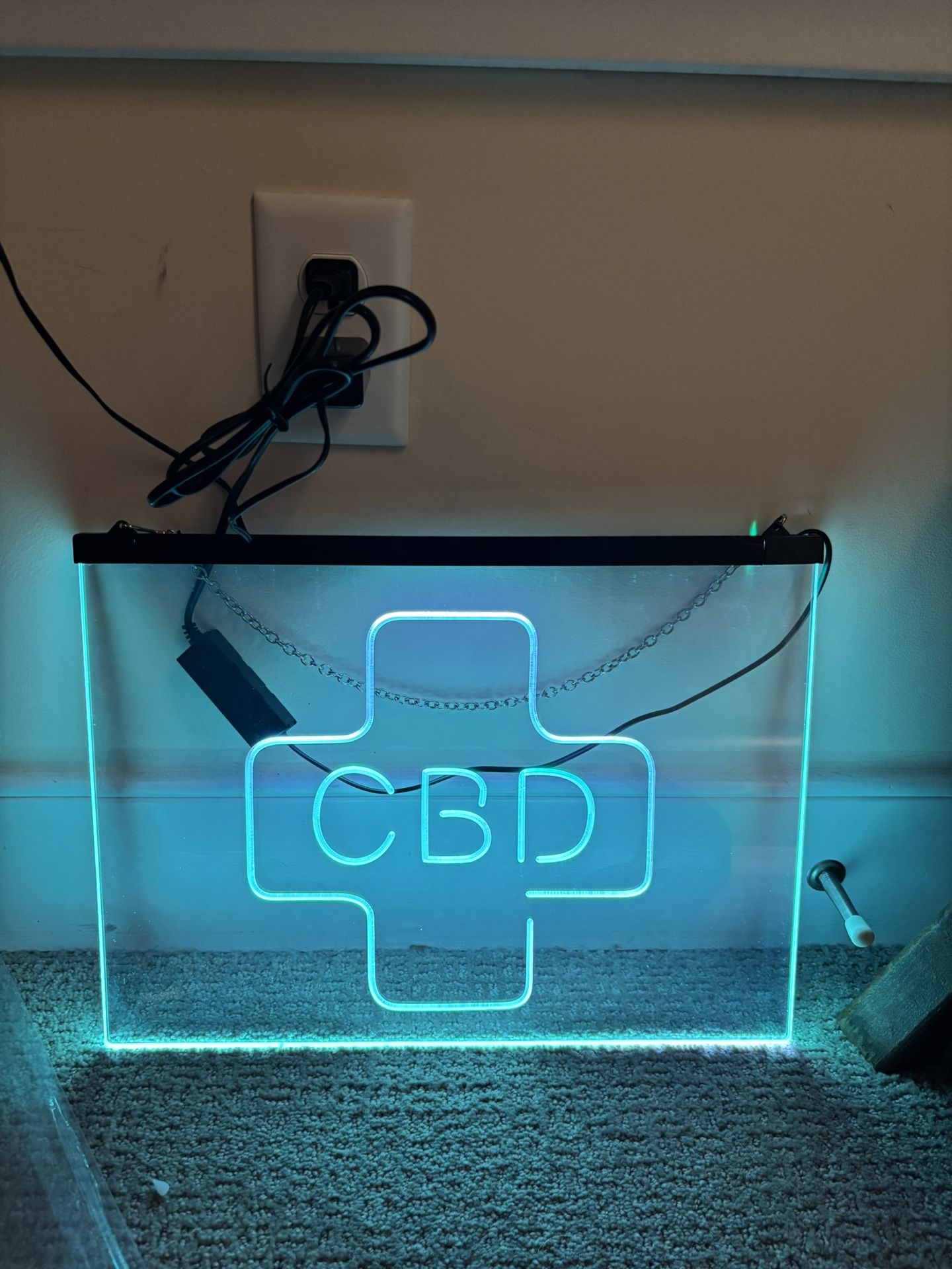 Neon CBD glowing sign