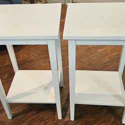 Side End Tables (White)