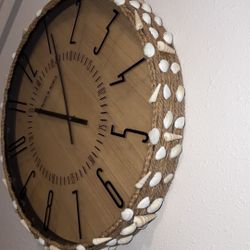 Clock: Hand-Decorated Wall Clock – Handmade