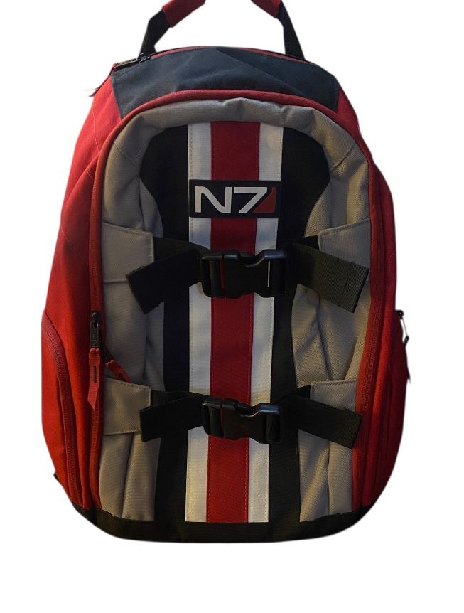 *VINTAGE* 2015 Mass Effect N7 Stripe Tactical Backpack -BioWare/ThinkGeek!