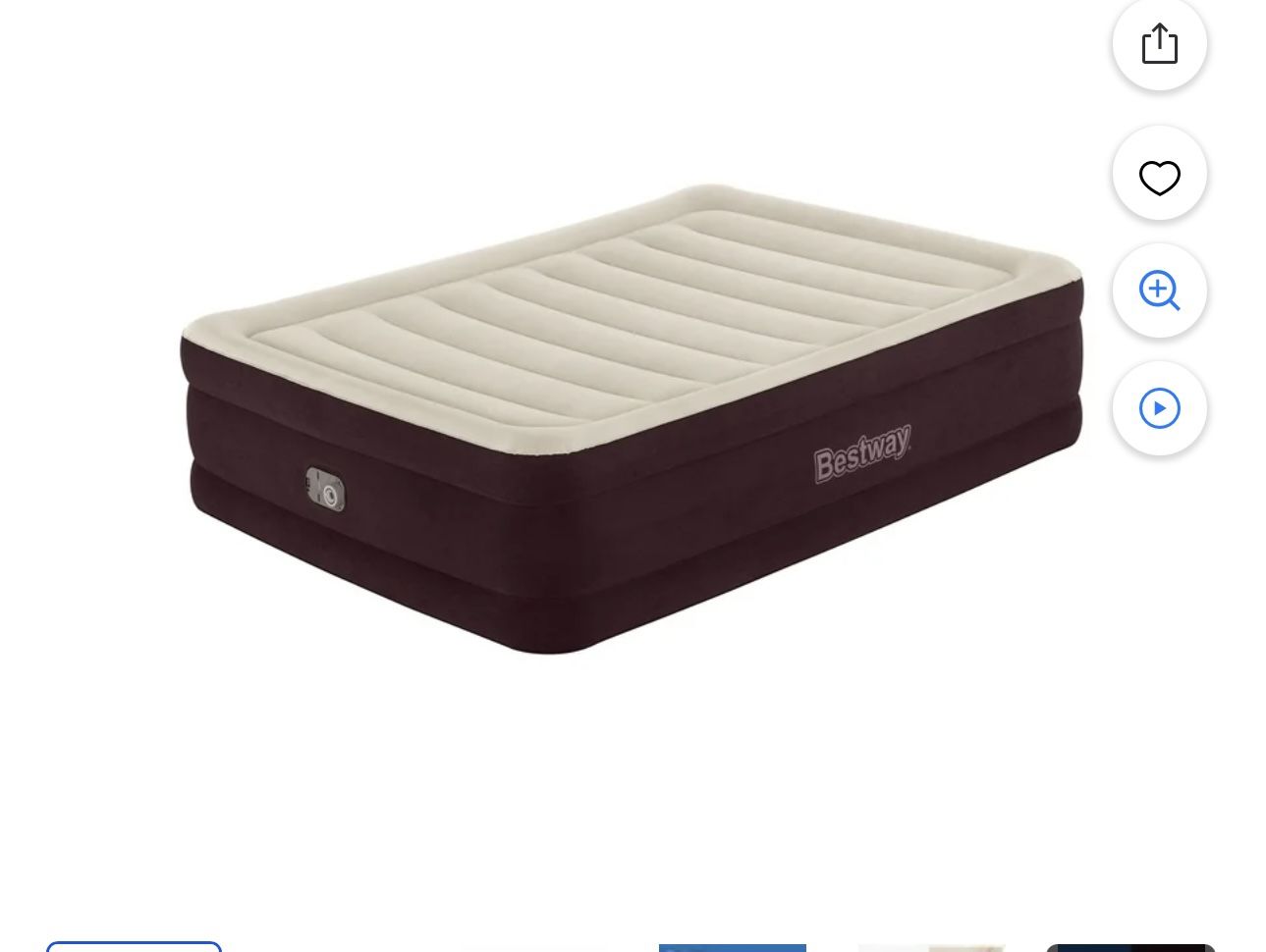 Bestway® Maroon Tritech Air Mattress Queen 20" with Built-in AC Pump