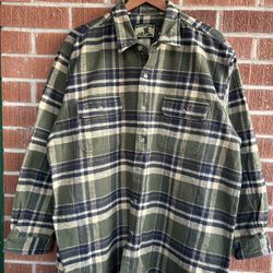 Vintage Field & Stream Heavy Cotton Plaid Flannel