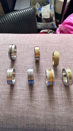 Men’s Rings Size 10, Titanium and Stainless Steel Style Bands