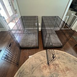 Dog Kennels +Beds x2