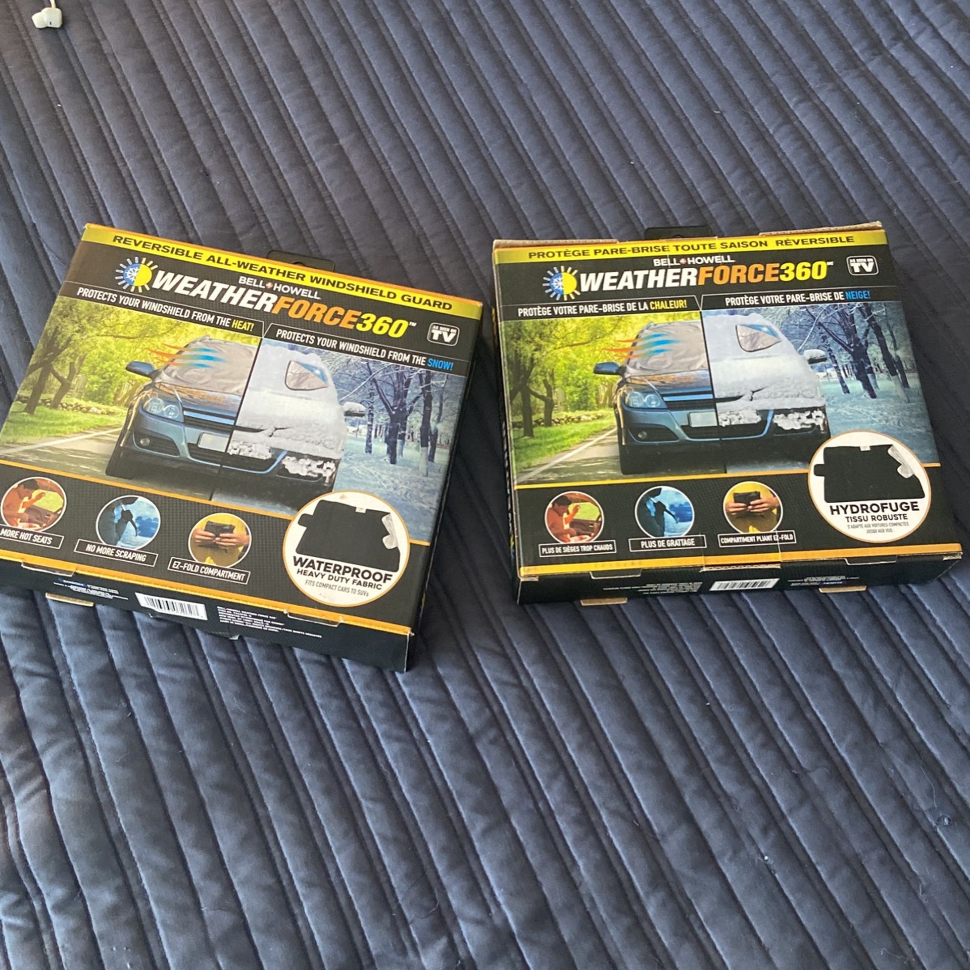 2 Bell + Howell Windshield Covers