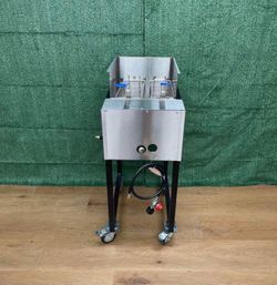 Freidora De 2 Canastas | Incluye 2 Canastas Y Manguera Con Regulador | 2 Basket Deep Fryer |
