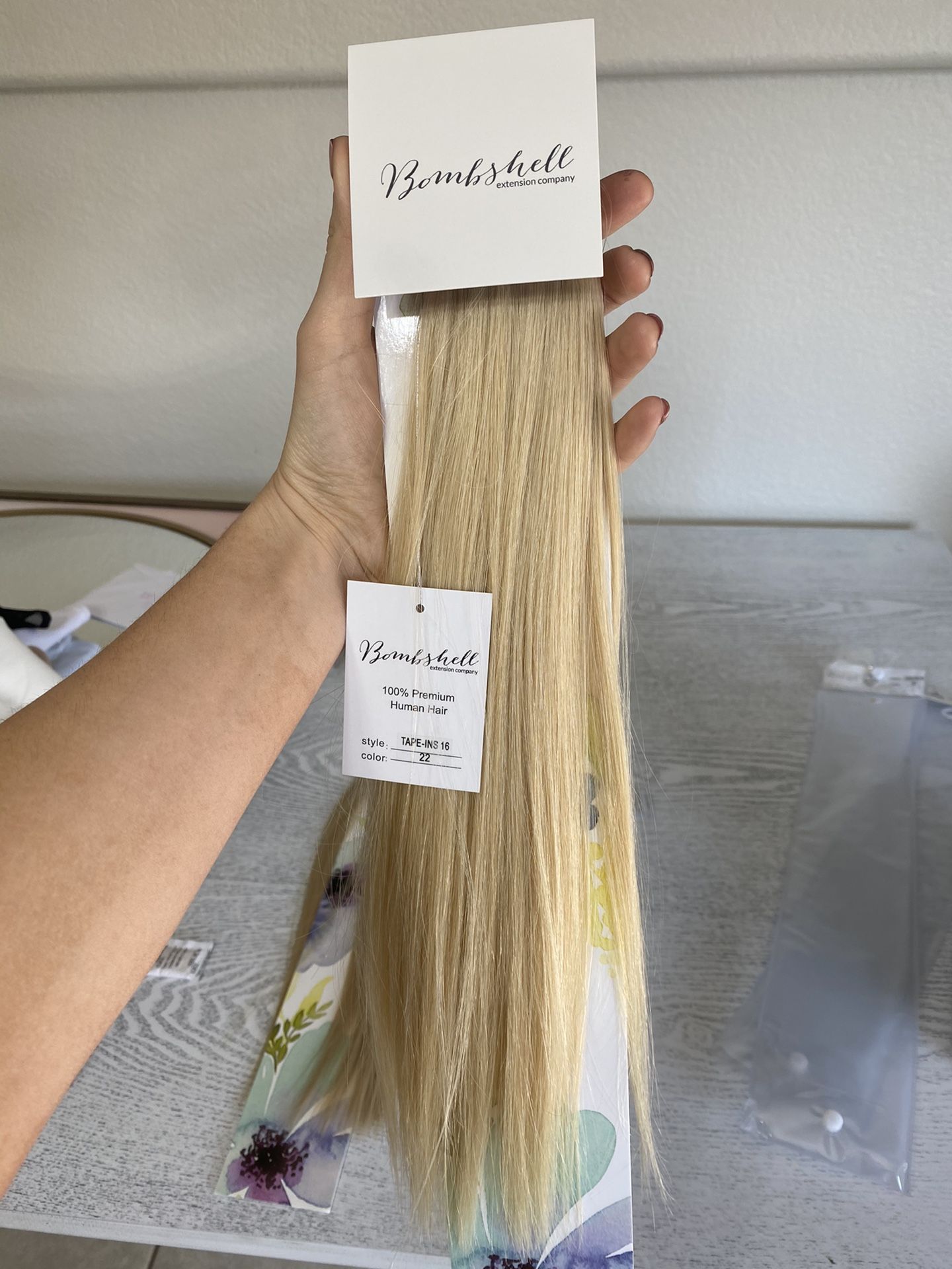 100% human hair tape in extensions