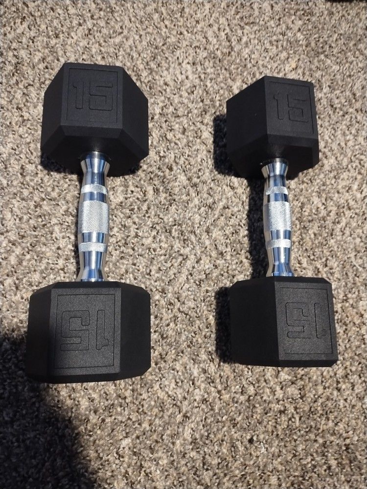 Two 15lbs Dumbbells