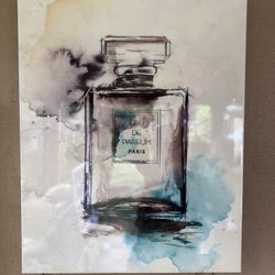 Perfume print - glossy watercolor lavender & blue